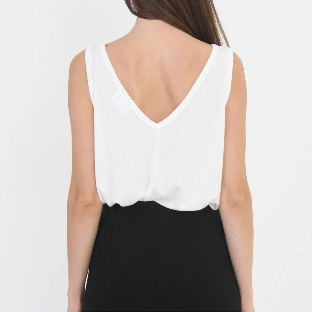 SALT + CO. - Knit No. 03, V-Neck Oversized Tank in Ivory (NWT) - Picture 6 of 6